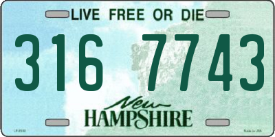 NH license plate 3167743