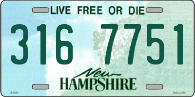 NH license plate 3167751