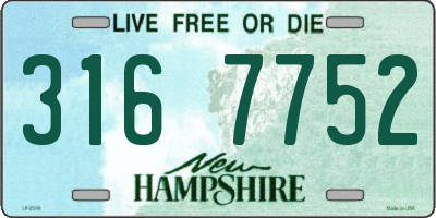 NH license plate 3167752