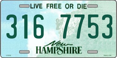 NH license plate 3167753