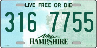 NH license plate 3167755