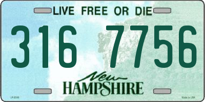 NH license plate 3167756