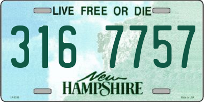 NH license plate 3167757