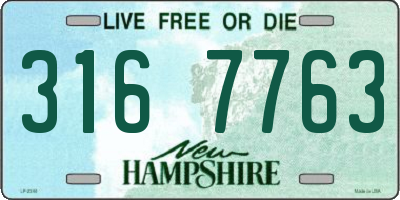 NH license plate 3167763