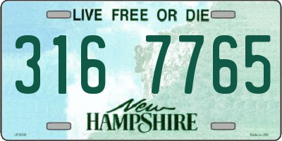 NH license plate 3167765