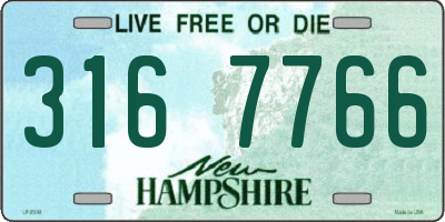 NH license plate 3167766