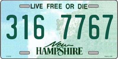 NH license plate 3167767