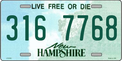 NH license plate 3167768