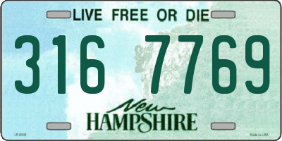 NH license plate 3167769