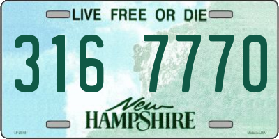 NH license plate 3167770