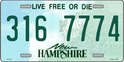 NH license plate 3167774
