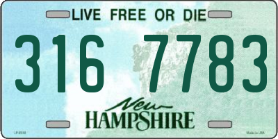 NH license plate 3167783