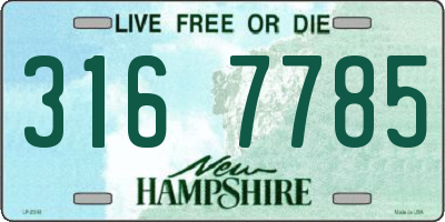 NH license plate 3167785