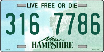 NH license plate 3167786