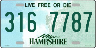 NH license plate 3167787