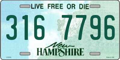 NH license plate 3167796