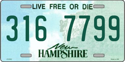 NH license plate 3167799