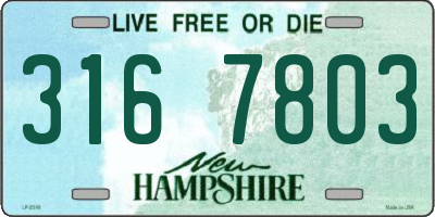 NH license plate 3167803