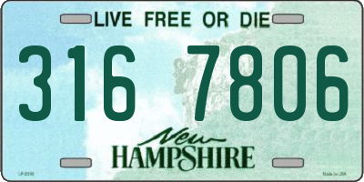 NH license plate 3167806