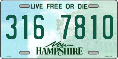 NH license plate 3167810