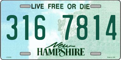 NH license plate 3167814