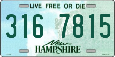 NH license plate 3167815