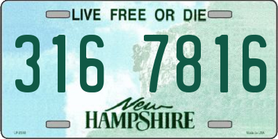 NH license plate 3167816