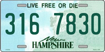 NH license plate 3167830