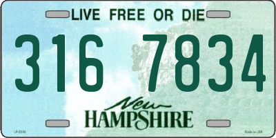 NH license plate 3167834