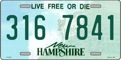 NH license plate 3167841