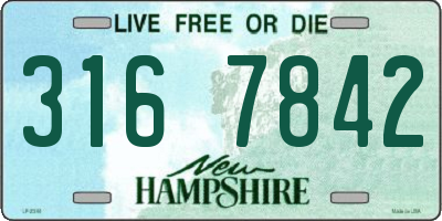 NH license plate 3167842