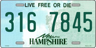 NH license plate 3167845