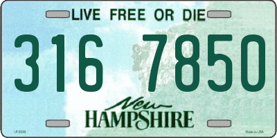 NH license plate 3167850