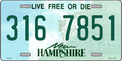 NH license plate 3167851