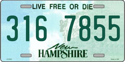 NH license plate 3167855