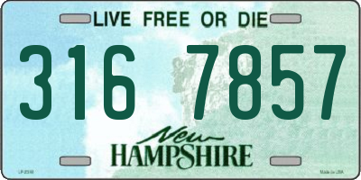 NH license plate 3167857