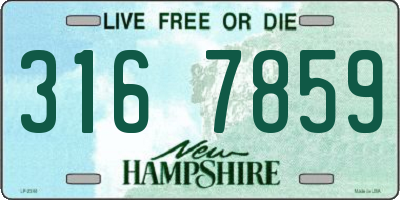 NH license plate 3167859