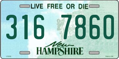 NH license plate 3167860