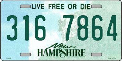 NH license plate 3167864