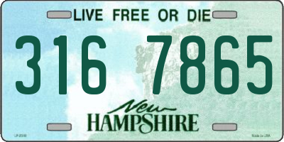 NH license plate 3167865