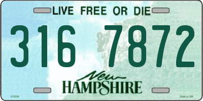 NH license plate 3167872