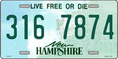 NH license plate 3167874