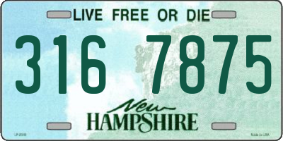 NH license plate 3167875