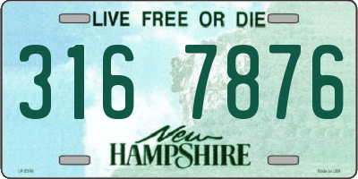 NH license plate 3167876