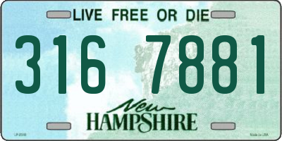 NH license plate 3167881