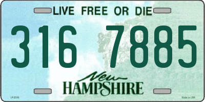 NH license plate 3167885