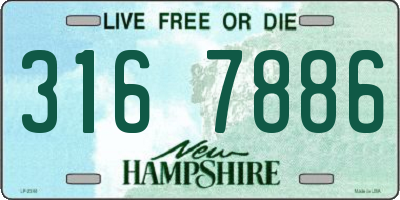 NH license plate 3167886