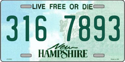NH license plate 3167893