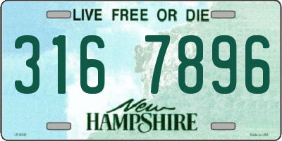 NH license plate 3167896
