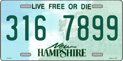NH license plate 3167899